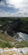 SX07233-07237 View towards Tintagel and mainland courtyard from Tintagel Island.jpg